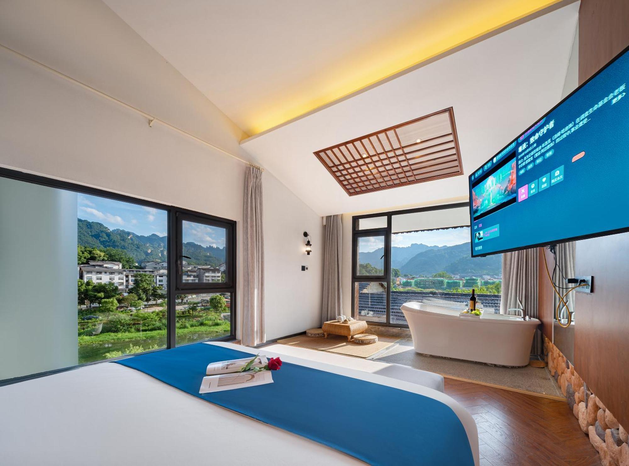 Hotel 張家界武陵源北岸輕奢客棧 森林公園店 Zhangjiajie Zewnętrze zdjęcie
